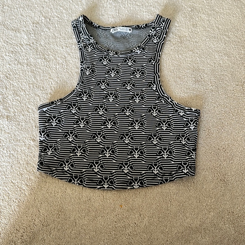 Black and white tank